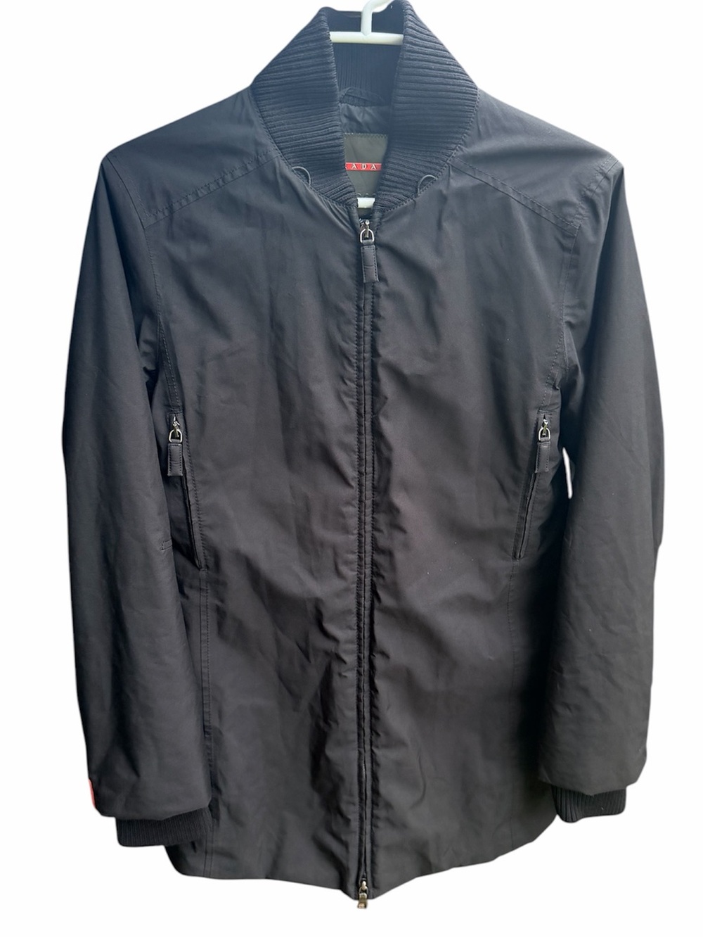 PRADA MILANO Black Gore-Tex Insulated Mid Length Coat Womens SZ Small Made Italy